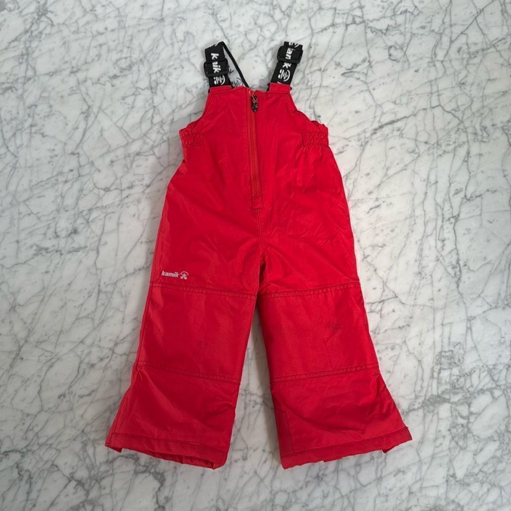 Kamik Snow Ski Bib Overalls Sz 2 Red
